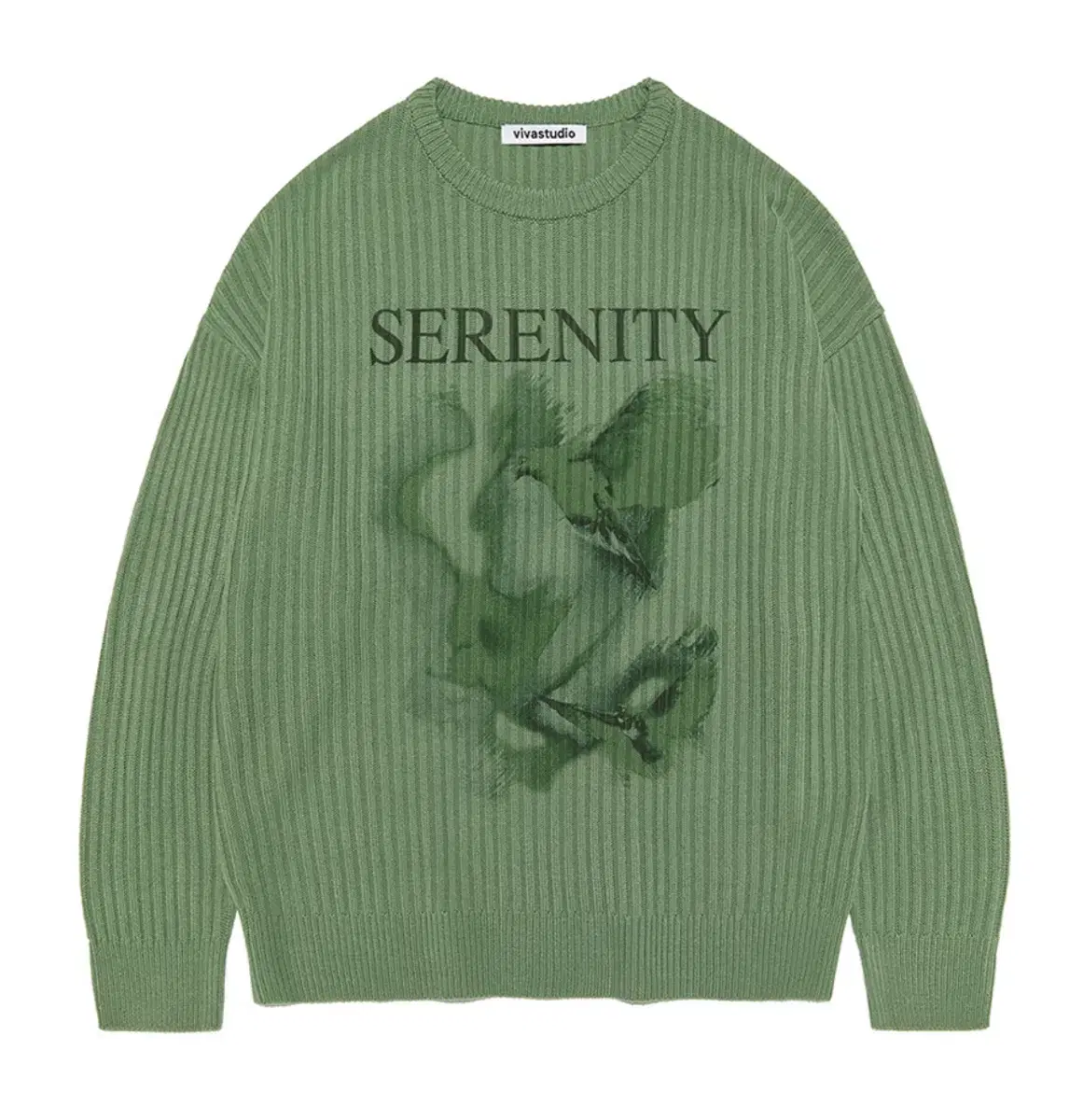 비바스튜디오 SERENITY PRINTING KNIT [GREEN]